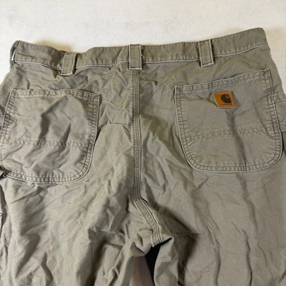 Carhartt Mens‎ Relaxed Fit Carpenter Work Pants Olive Taupe Canvas 37x30